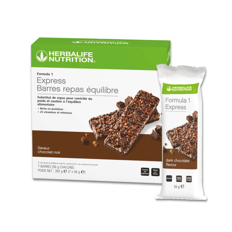 F1 Express Bar - Barres Repas Équilibre Chocolat noir 7 barres
